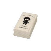 Tiny Ninja Girl Bookplate Rubberstempel (Stempel)