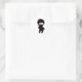 Tiny Ninja Girl Ronde Sticker (Tas)