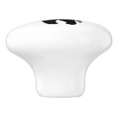 Tiny Ninja Holding Throwing Star Keramische Knop (Zijkant)