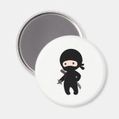 Tiny Ninja Holding Throwing Star Magneet (Voorkant / Achterkant)