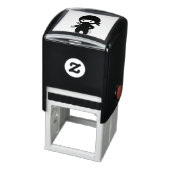 Tiny Ninja Holding Throwing Star Zelfinktende Stempel (Product)