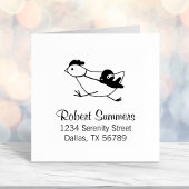 Tiny Ninja Large Chicken Address Zelfinktende Stempel