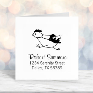 Tiny Ninja Large Chicken Address Zelfinktende Stempel