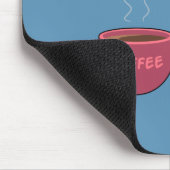 Tiny Ninja met grote koffie Mok blauw Muismat (Hoek)