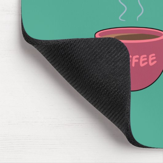 Tiny Ninja met grote koffie Mok donkergroen Muismat (Hoek)