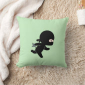 Tiny Ninja op groen Kussen (Deken)