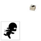 Tiny Ninja Running 1x1 Rubberstempel (Gestempeld)