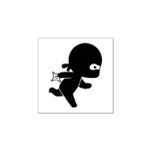 Tiny Ninja Running 1x1 Rubberstempel (Afrduk)
