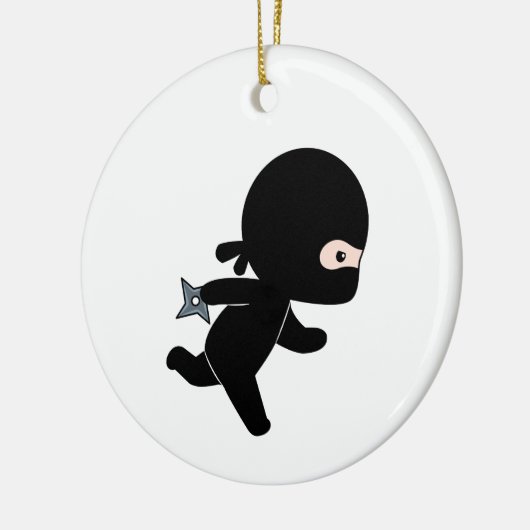 Tiny Ninja Running Keramisch Ornament (Links)