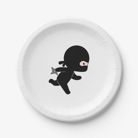 Tiny Ninja Running Papieren Bordje (Voorkant)