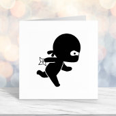 Tiny Ninja Running Zelfinktende Stempel