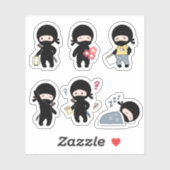 Tiny Ninja Set 4 Sticker (Vel)