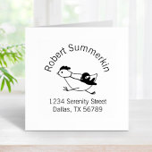 Tiny Ninja Taming Chicken Arch Address Rubberstempel