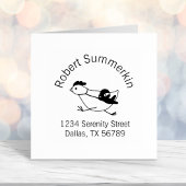 Tiny Ninja Taming Chicken Arch Address Zelfinktende Stempel