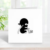 Tiny Ninja Vouwen Origami Star 1x1 Rubberstempel