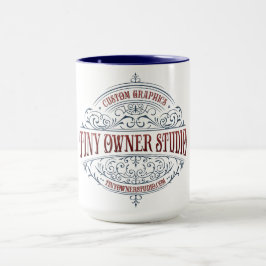 Tiny Owner Studio Fancy Logo Combo Mok, 15 oz Mok
