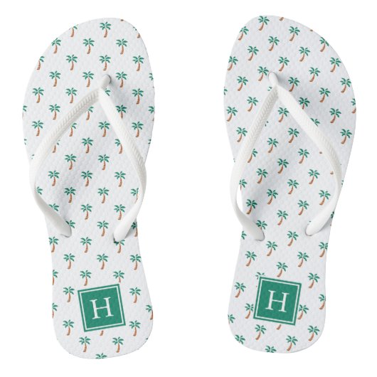 Tiny Palms Monogram Teenslippers (Voetbed)