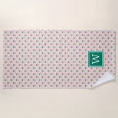 Tiny Palms | Monogrammen Strandlaken (Voorkant)