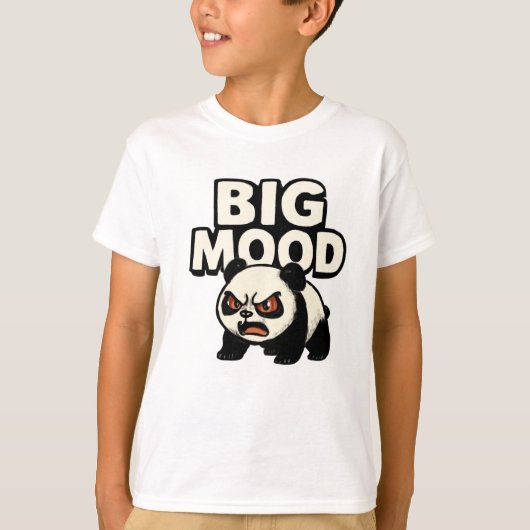 Tiny Panda, Big Mood - Schattigee kunst T-shirt (Voorkant)