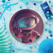 Tiny Pink Alien Papieren Bordje (Feest)