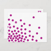 Tiny Pink Circles Bewaar de datum Briefkaart Sjabl (Voorkant / Achterkant)