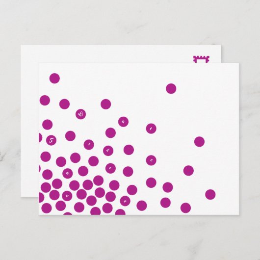 Tiny Pink Circles Bewaar de datum Briefkaart Sjabl (Voorkant / Achterkant)