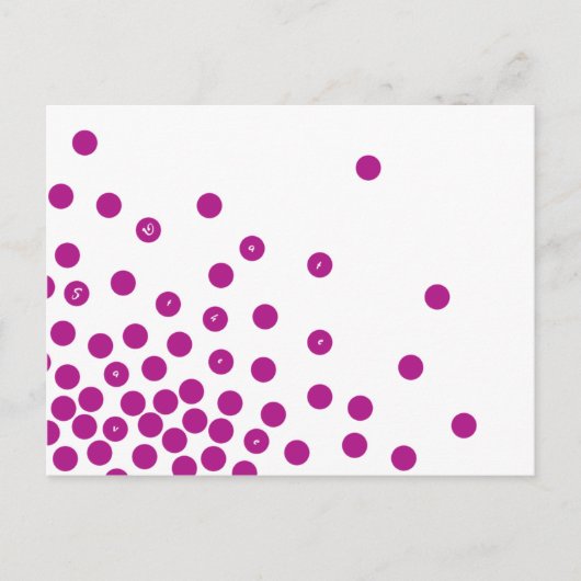 Tiny Pink Circles Bewaar de datum Briefkaart Sjabl (Voorkant)
