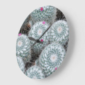 Tiny Pink Flowers Cactus Planten Grote Klok (Hoek)