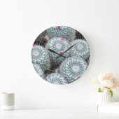 Tiny Pink Flowers Cactus Planten Grote Klok (Huis)