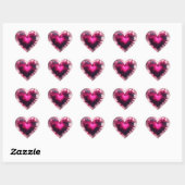 Tiny Pink Heart Hart Sticker (Vel)