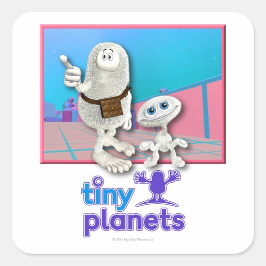 Tiny Planets - Planet of Stuff Vierkante Sticker (Voorkant)