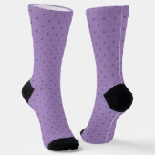 Tiny Purple Polka-Dots Pattern on Lighter Purple Sokken (Gebogen)