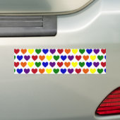 Tiny Rainbow Hearts Bumpersticker (Op auto)