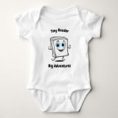 Tiny Reader, Big Adventures - Schattig boekontwerp Romper (Voorkant)