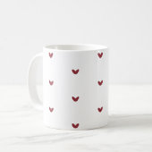 Tiny Red Hearts Minimalist Pattern Coffee Mug (Devant gauche)