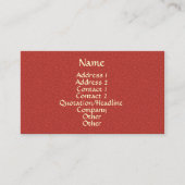 Tiny Red Hearts Motif Carte de visite (Devant)