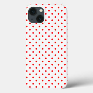 Tiny Red Polka Dot Pattern iPhone 13 Hoesje