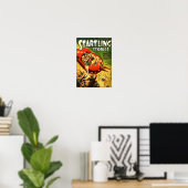 Tiny Red Spaceship Poster (Thuiskantoor)