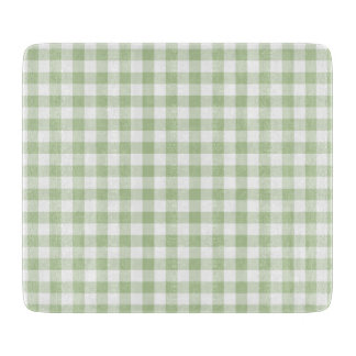 Tiny Sage and White Gingham Snijplank