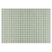 Tiny Sage and White Gingham Snijplank (Voorkant)