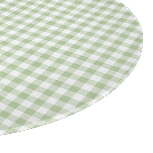 Tiny Sage and White Gingham Snijplank (Hoek)