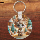 Tiny Schattige Branch Clay Elf Sleutelhanger (Achterkant)
