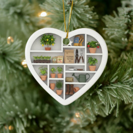 Tiny Shelves: Gardening edition (graphic print) Keramisch Ornament