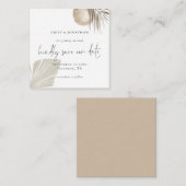 TINY SIZE | Boho Pampas Grass Script Save the Date Notitiekaartje (Voorkant / Achterkant)