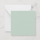 TINY SIZE | Modern Eucalyptusscript slaat de datum Notitiekaartje (Achterkant)