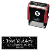 Tiny Stars Space - retouradres gepersonaliseerd Zelfinktende Stempel (In situ)