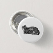 Tiny Tabby, Big Poise Ronde Button 3,2 Cm (Voorkant /achterkant)