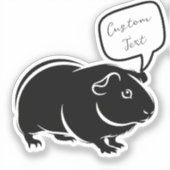 Tiny Talker: gepersonaliseerde hamster/gerbil-lapt Sticker (Voorkant)