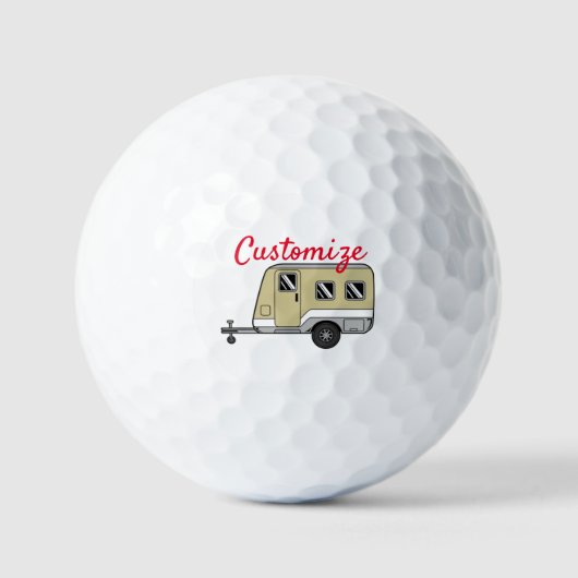 Tiny Tan Caravan Camper Thunder_Cove  Golfballen (Voorkant)