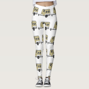 Tiny Tan Caravan Camper Thunder_Cove  Leggings